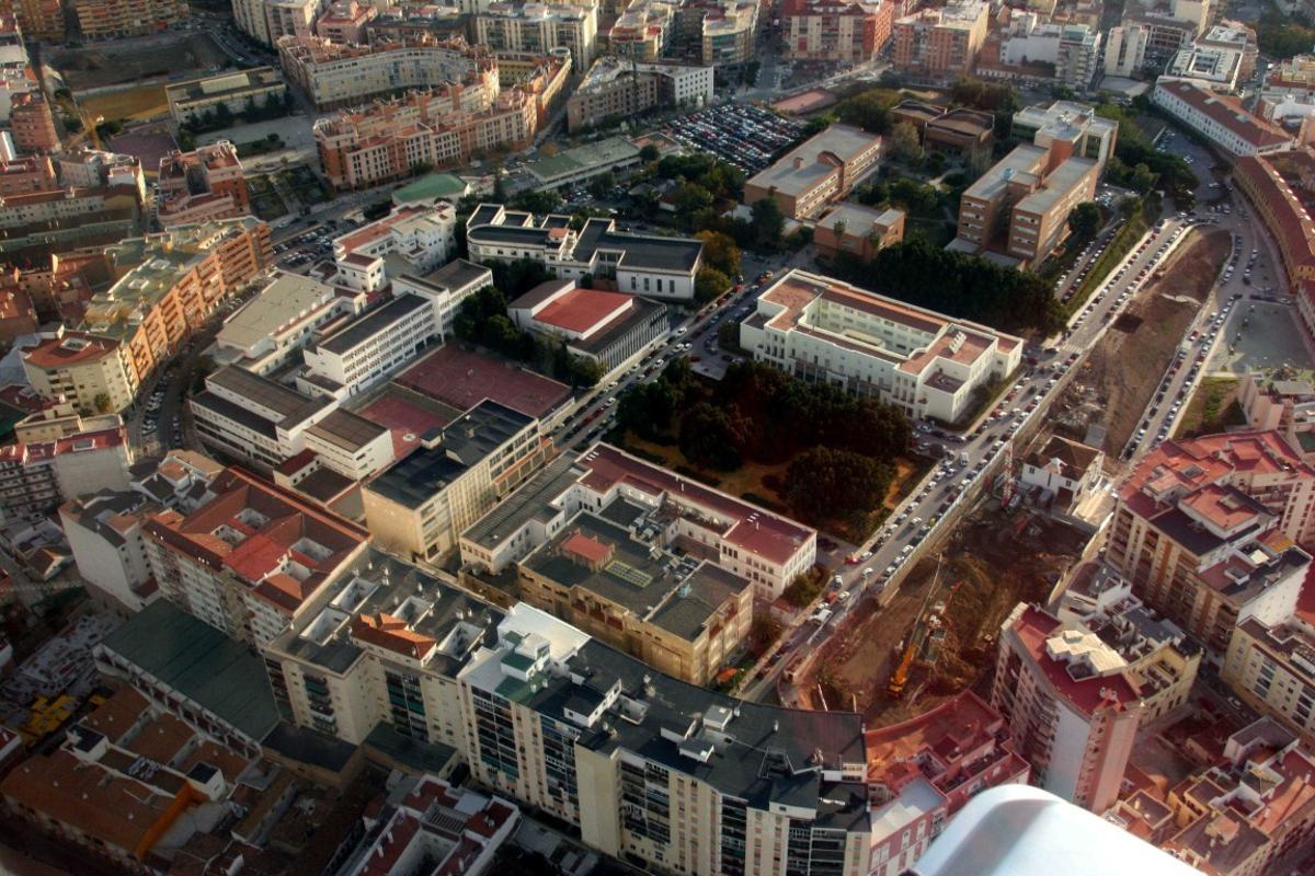 Vista aérea de El Ejido, con motivo de las obras en el entorno en 2005.