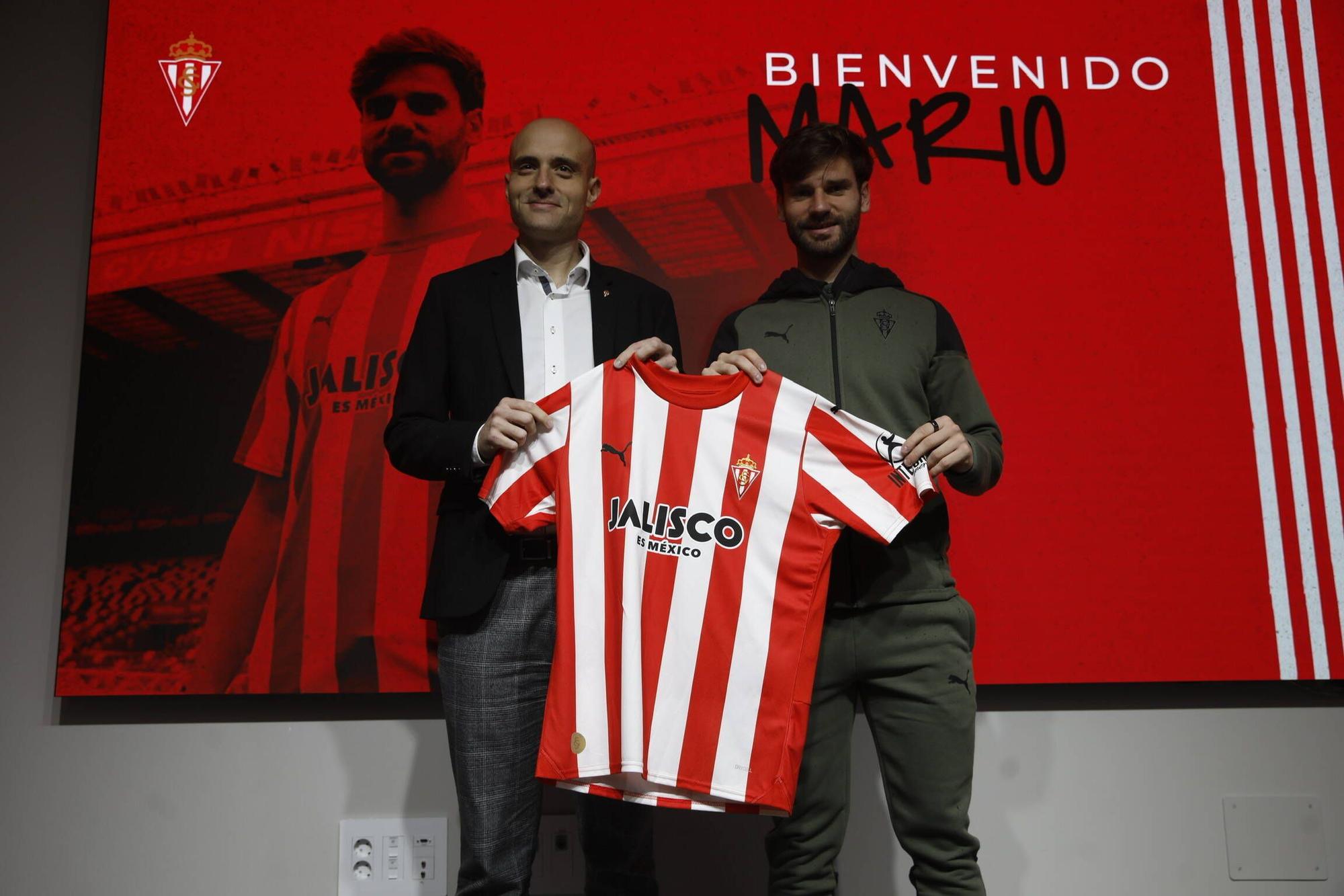 EN IMÁGENES: Así fue la presentación de Mario González con el Sporting