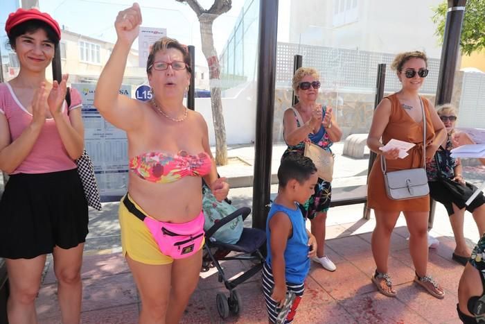 Protesta del sector de la hostelería en La Manga