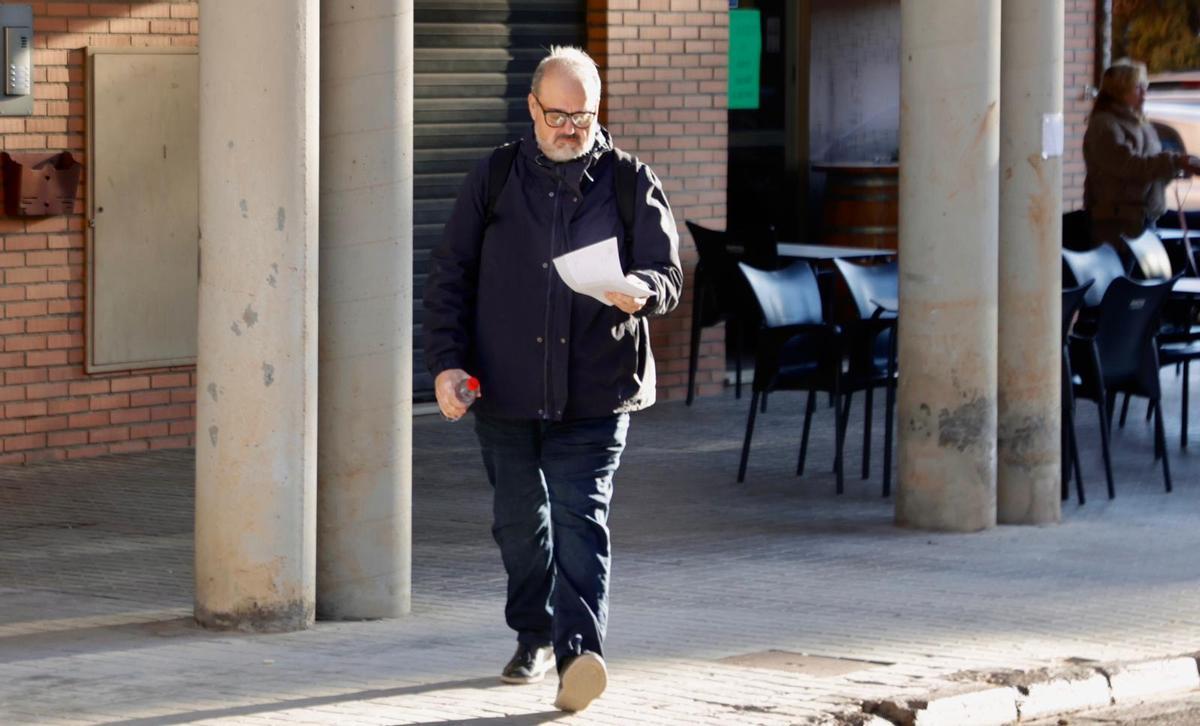 Josep Lanuza, asesor de Mazón, llega al juzgado de Catarroja.