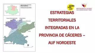 La Diputación de Cáceres invita a los municipios a participar en la elaboración de la Agenda Urbana Territorial