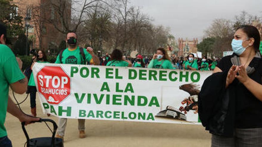 La manifestació en defensa del decret de l&#039;habitatge tombat pel TC