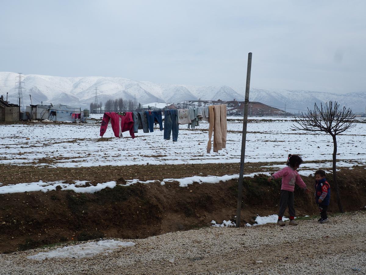 Niñas sirias refugiadas en los campos del Líbano