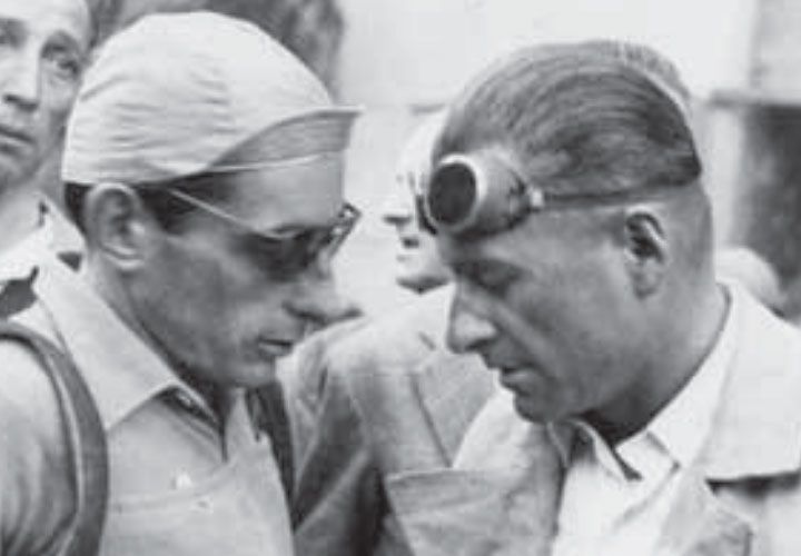 Coppi y Binda durante una etapa