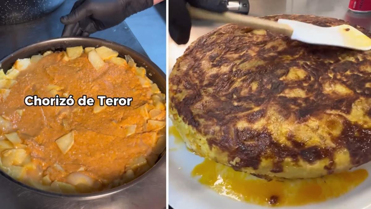 La tortilla de chorizo de Teror de La Croquetería de Moya