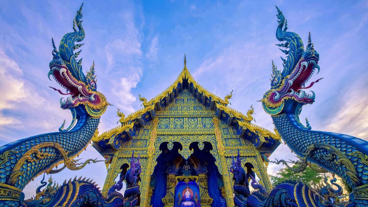 Templo Azul situado en la provincia de Chiang Rai, Tailandia