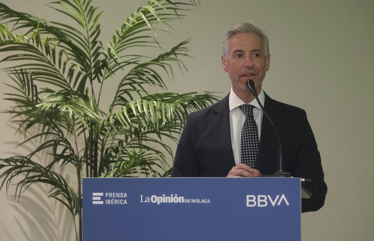 Jose María Hernández, director de zona de BBVA en Málaga, Córdoba y Melilla, dio la bienvenida a los asistentes a la jornada