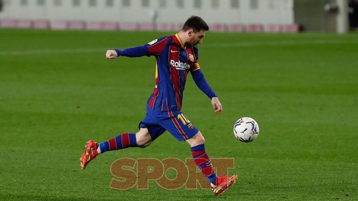 Messi en su partido 767 con el Barça