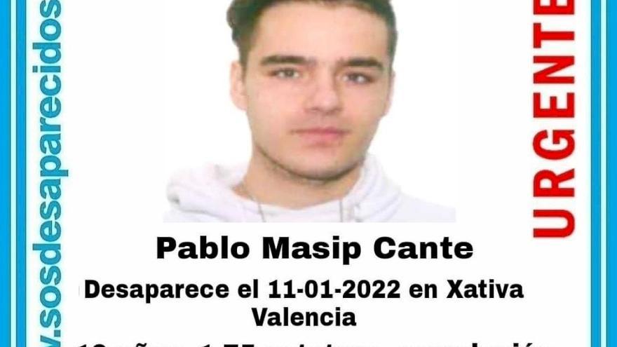 Buscan a un joven de 19 años desaparecido en Xàtiva