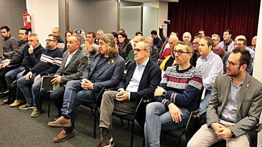 Alcaldes de Lleida, durant la reunió de dimarts.