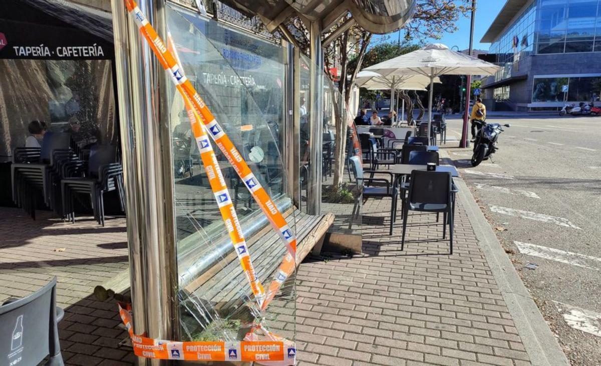 Actos vandálicos en la madrugada de Cangas