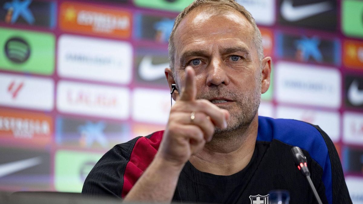 Hansi Flick, en rueda de prensa