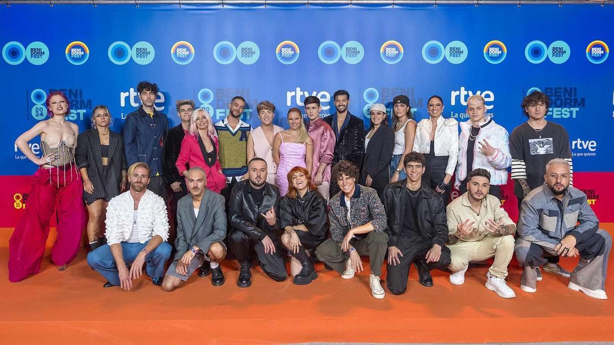 Los artistas participantes en el Benidorm Fest 2024