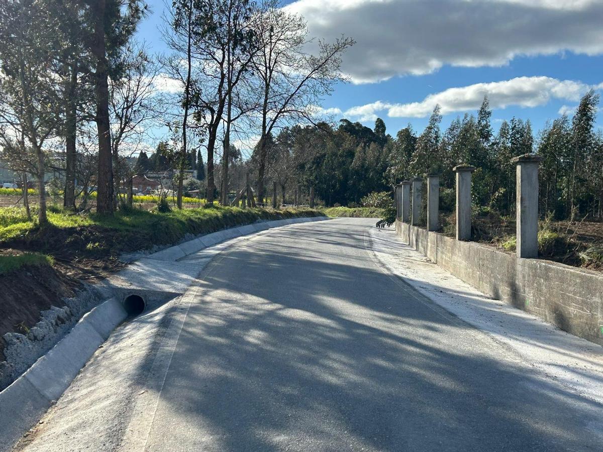 Una de las obras realizadas en carreteras municipales.