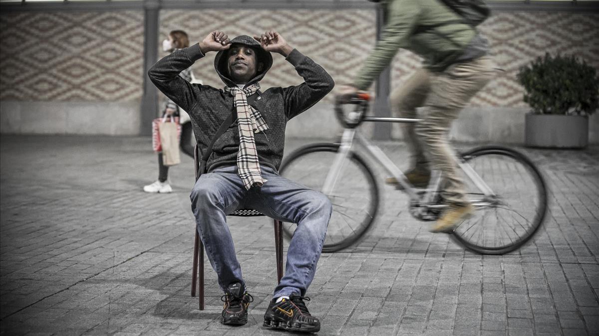 El rapero y actor catalán Leïti Sène, en Barcelona