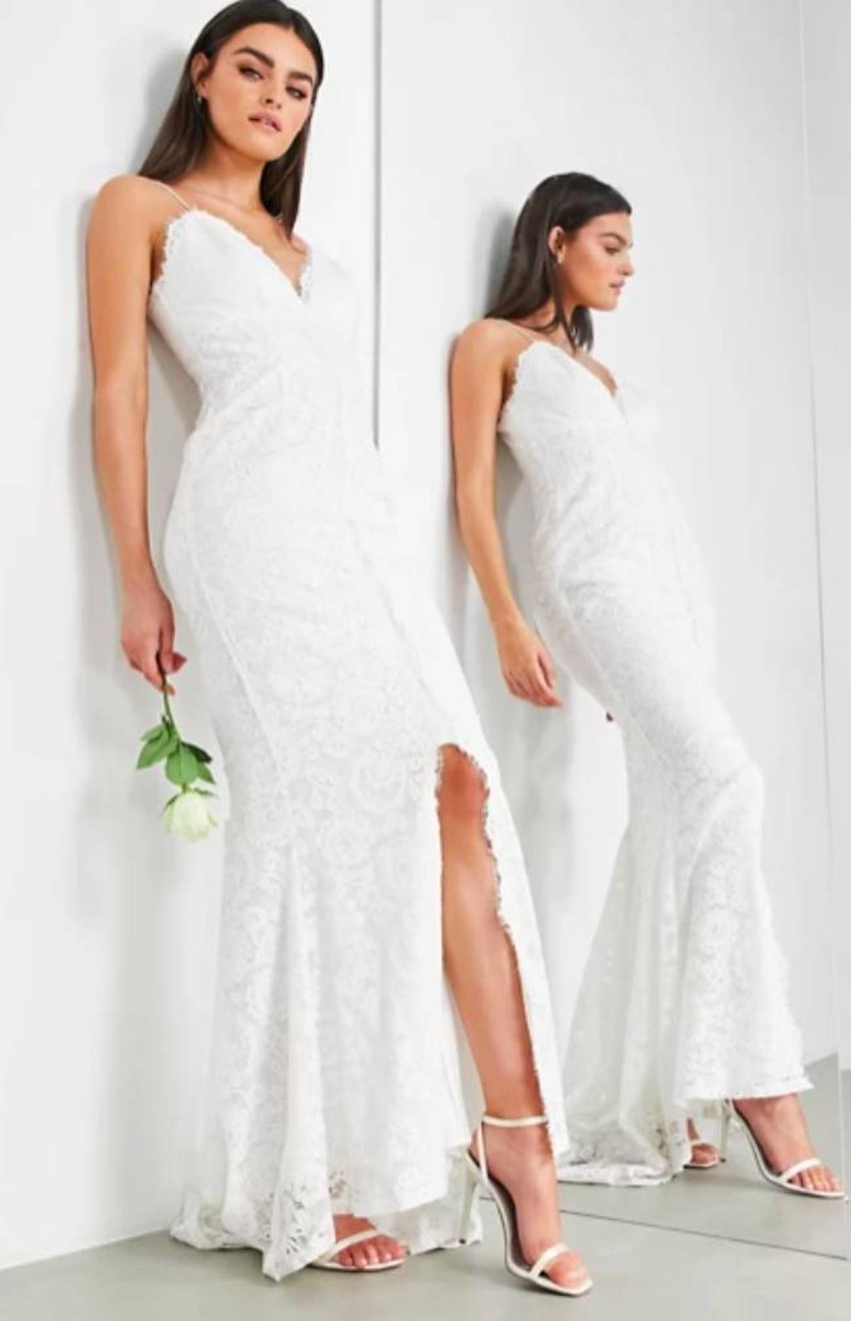 Vestido de novia de tirantes y encaje Angelina de ASOS Edition