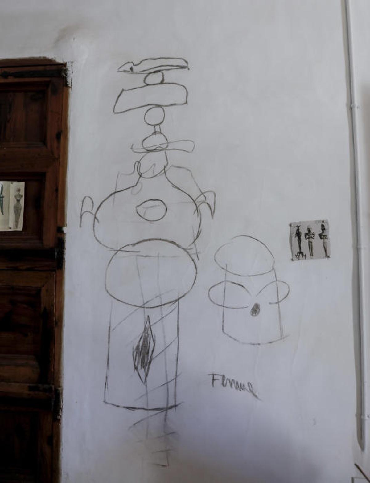 Presentan los grafitos de Miró en Son Boter