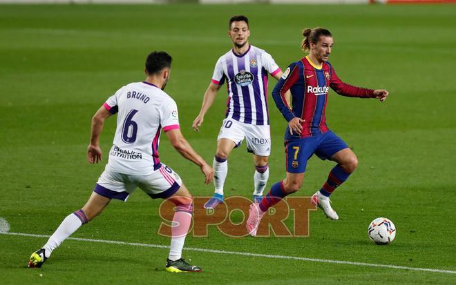 Antoine Griezmann en el partido de LaLiga entre el FC Barcelona y el Valladolid disputado en el Camp Nou.