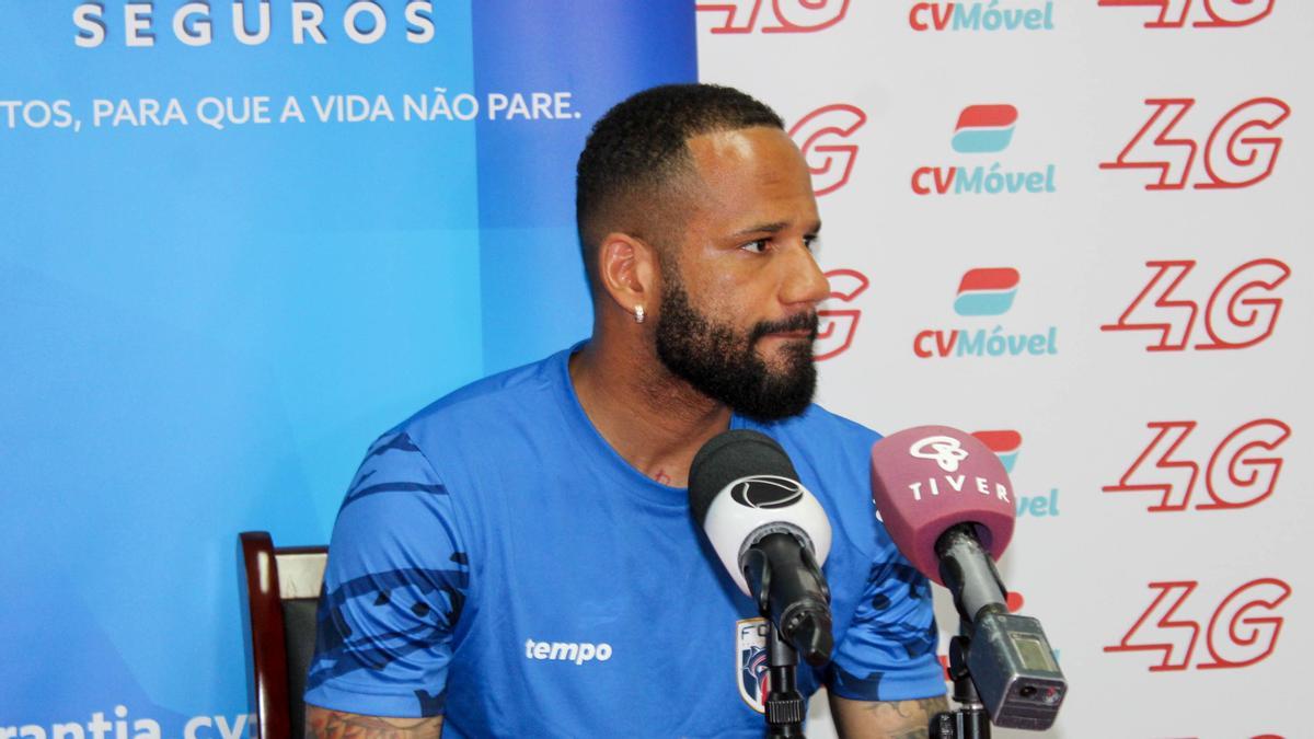 Bebé, durante la rueda de prensa que ha ofrecido este jueves con Cabo Verde.