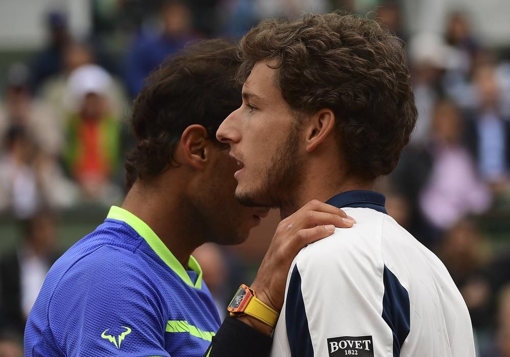 Partido de cuartos de final de Roland Garros entre Nadal y Carreño