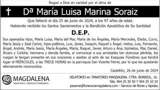 Dª María Luisa Marina Soraiz