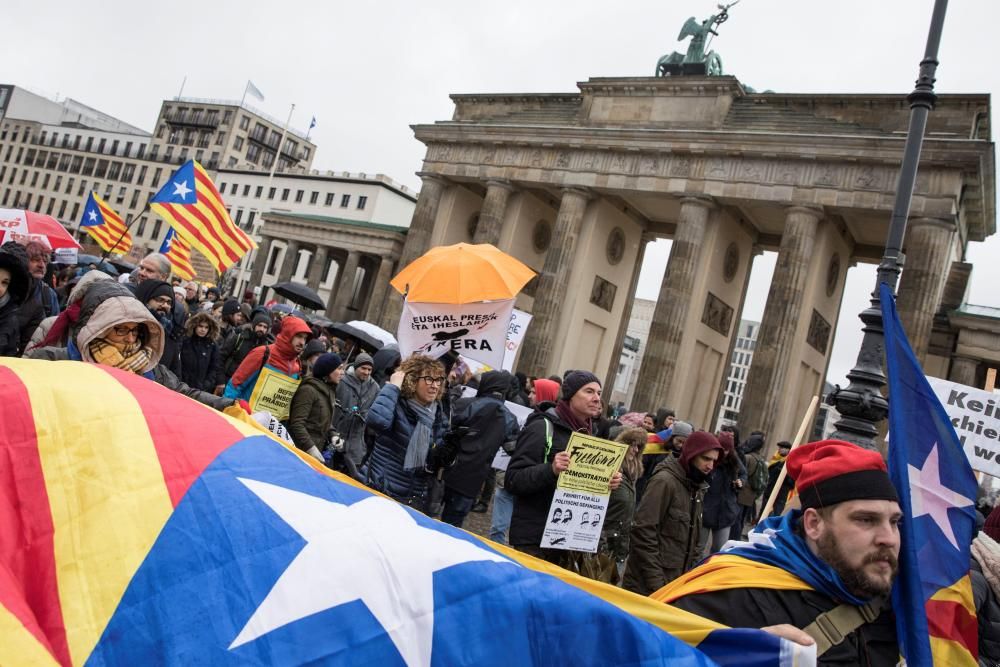 Marcha en apoyo a Carles Puigemont en Berlín