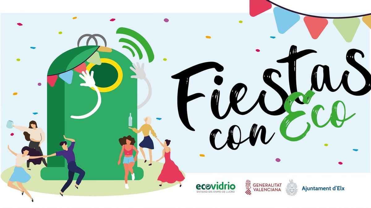 Cartel de Ecovidrio para estas Fiestas de Agosto en Elche.