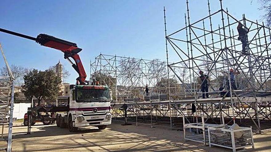 Comença el muntatge de les barraques d&#039;hivern a La Copa