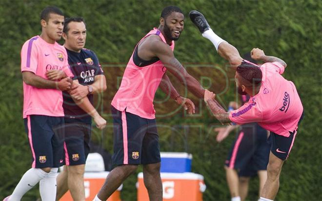 Las mejores imágenes del entrenamiento del Barça