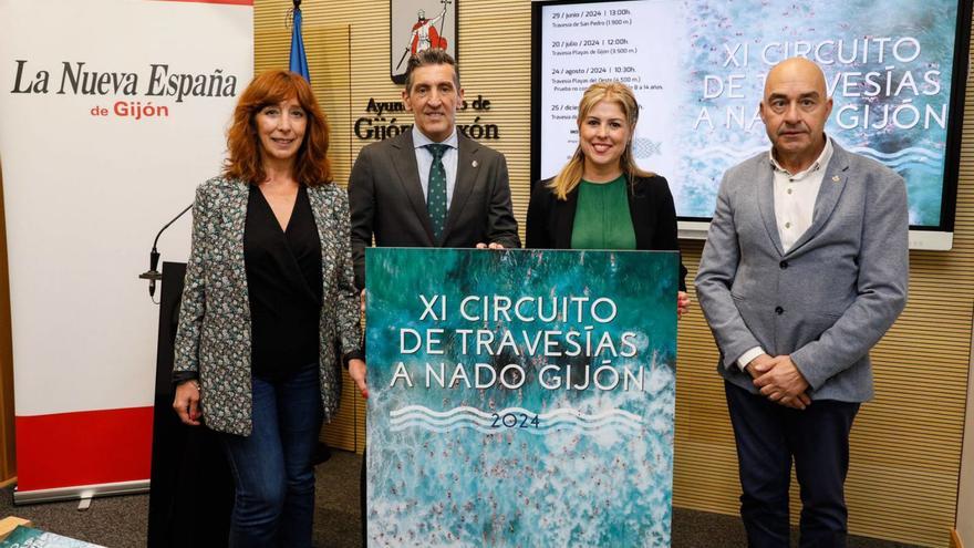 El Circuito de Travesías de natación en Gijón llega con nuevos recorridos y más seguridad
