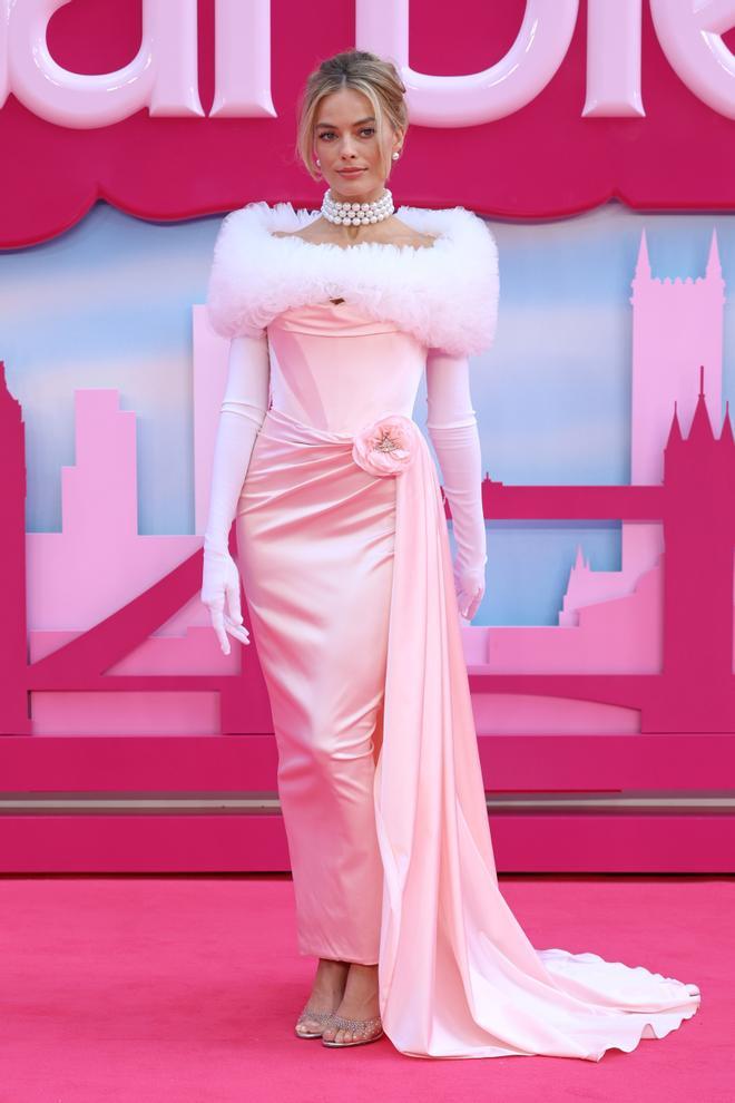 La actriz Margot Robbie en el estreno de 'Barbie'