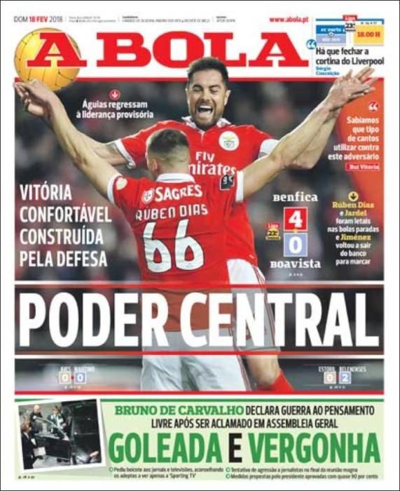 Portadas domingo 18 de febrero de 2018