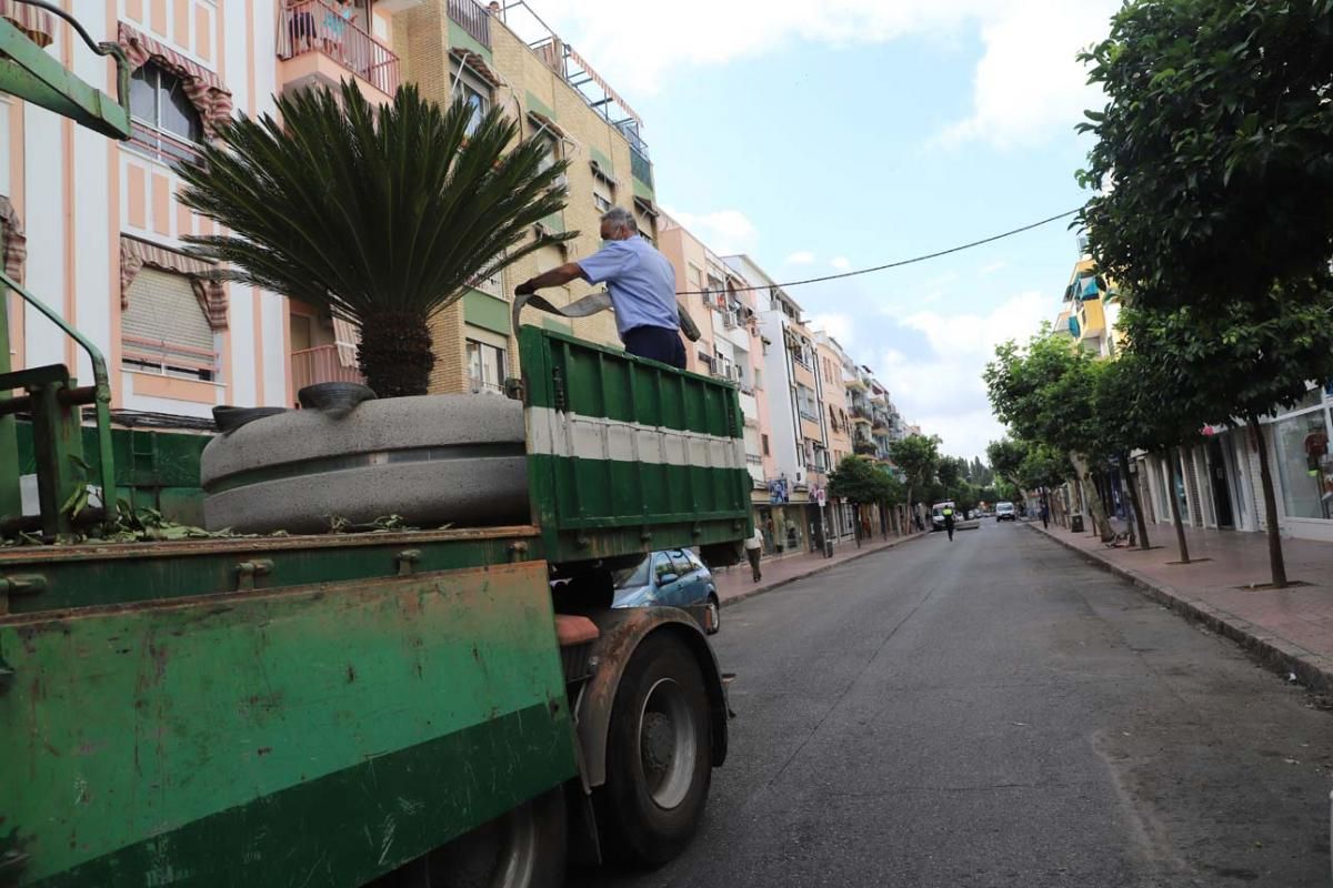 Preparativos para peatonalizar la Viñuela