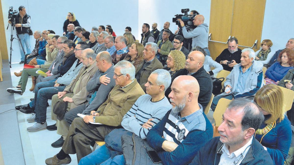 Los acusados por el caso Faycán en el juicio.