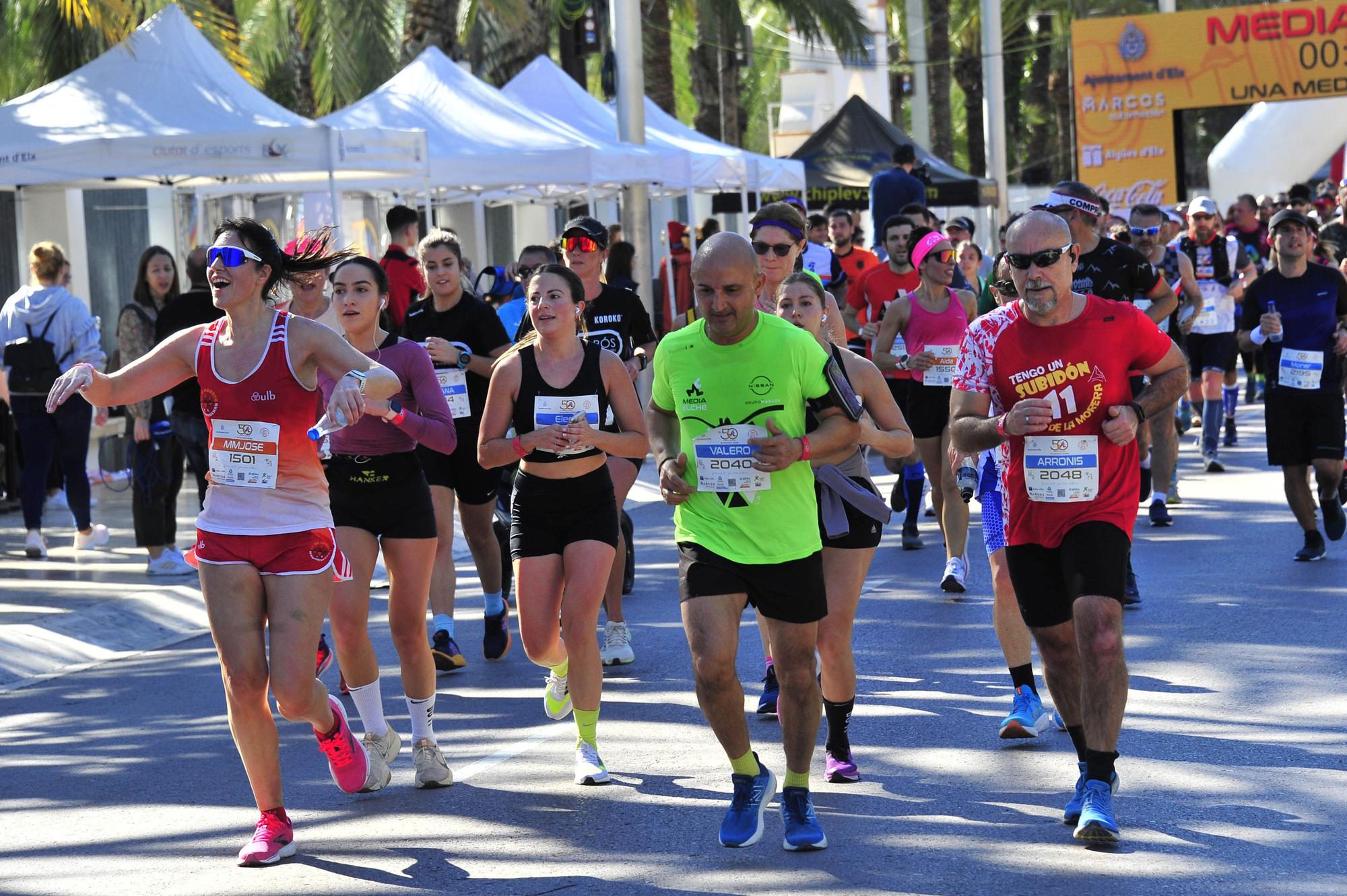 Un Medio Maratón de Elche marcado por el calor