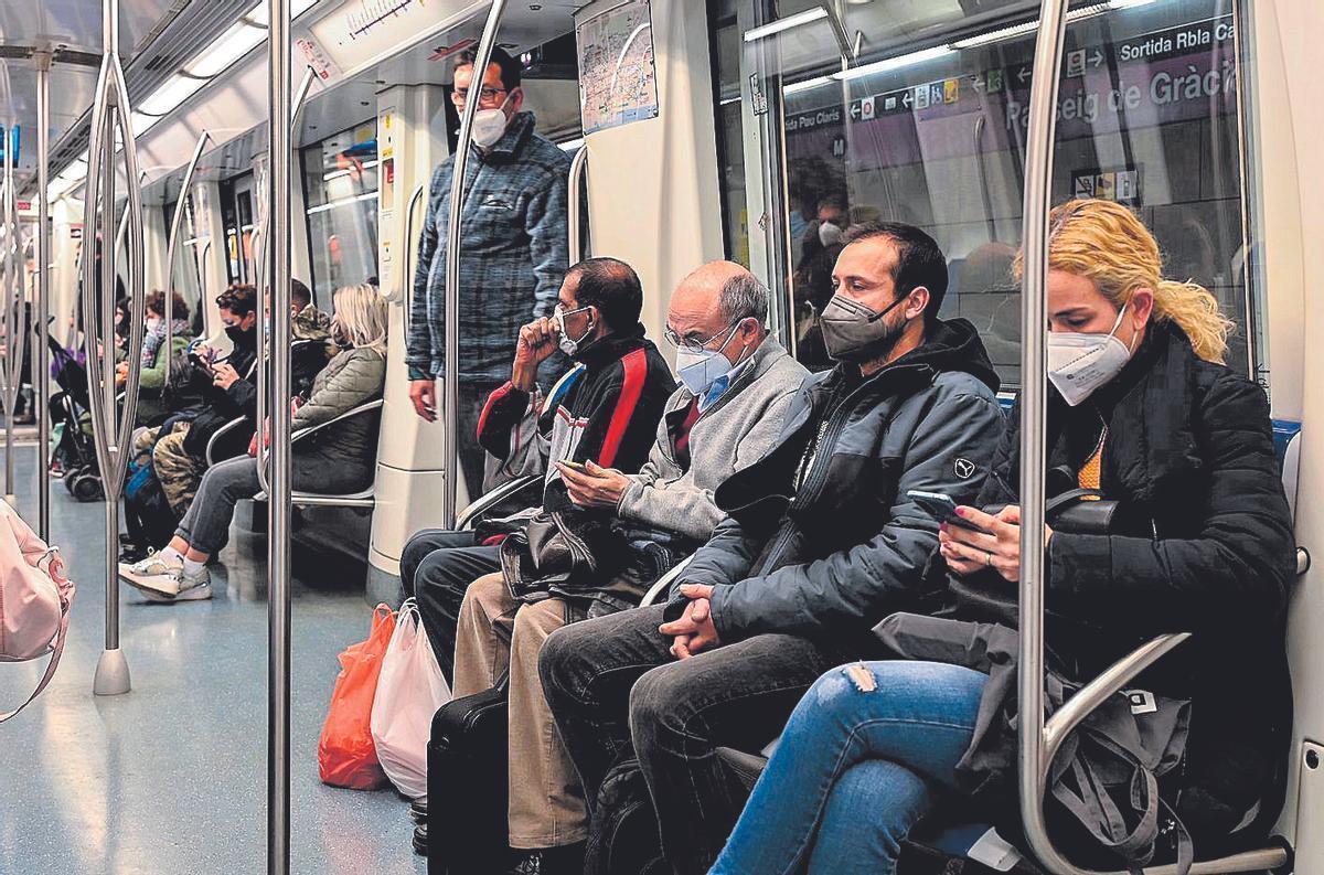 Viajeros del metro de Barcelona