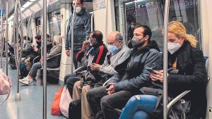 Viajeros del metro de Barcelona