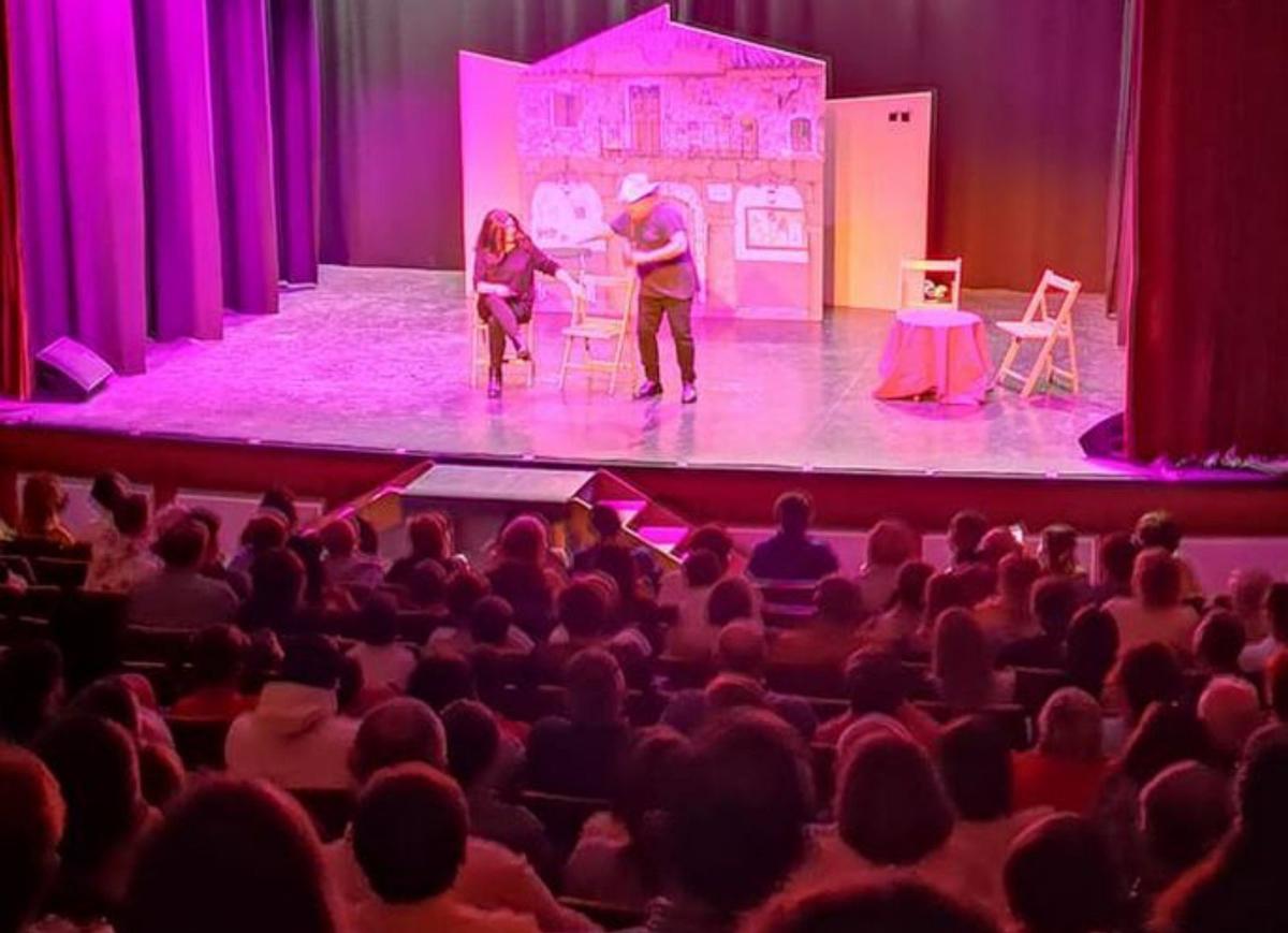 Marisol Aznar y Jorge Asín actuaron en Mallén. | SERVICIO ESPECIAL