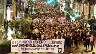 El 8M llena las calles de Vigo: ni un paso atrás en los avances del feminismo