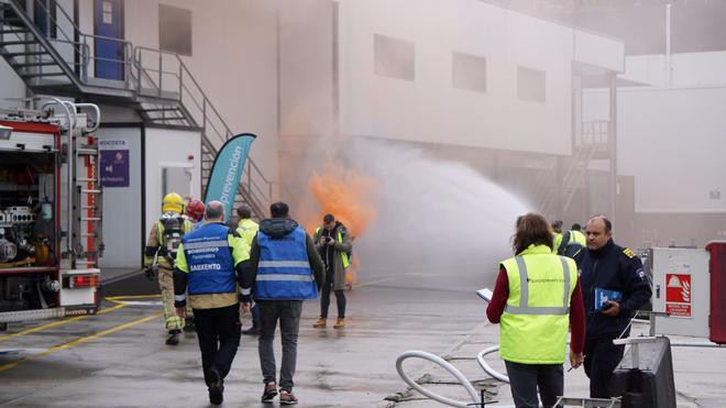 Emergencia en Wofco-Fandicosta: así ha sido el mayor simulacro de la historia de la ría de Vigo