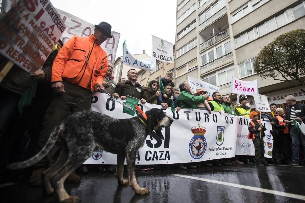 Han salido a la calle bajo el lema "sí a la caza, por un medio rural sostenible".