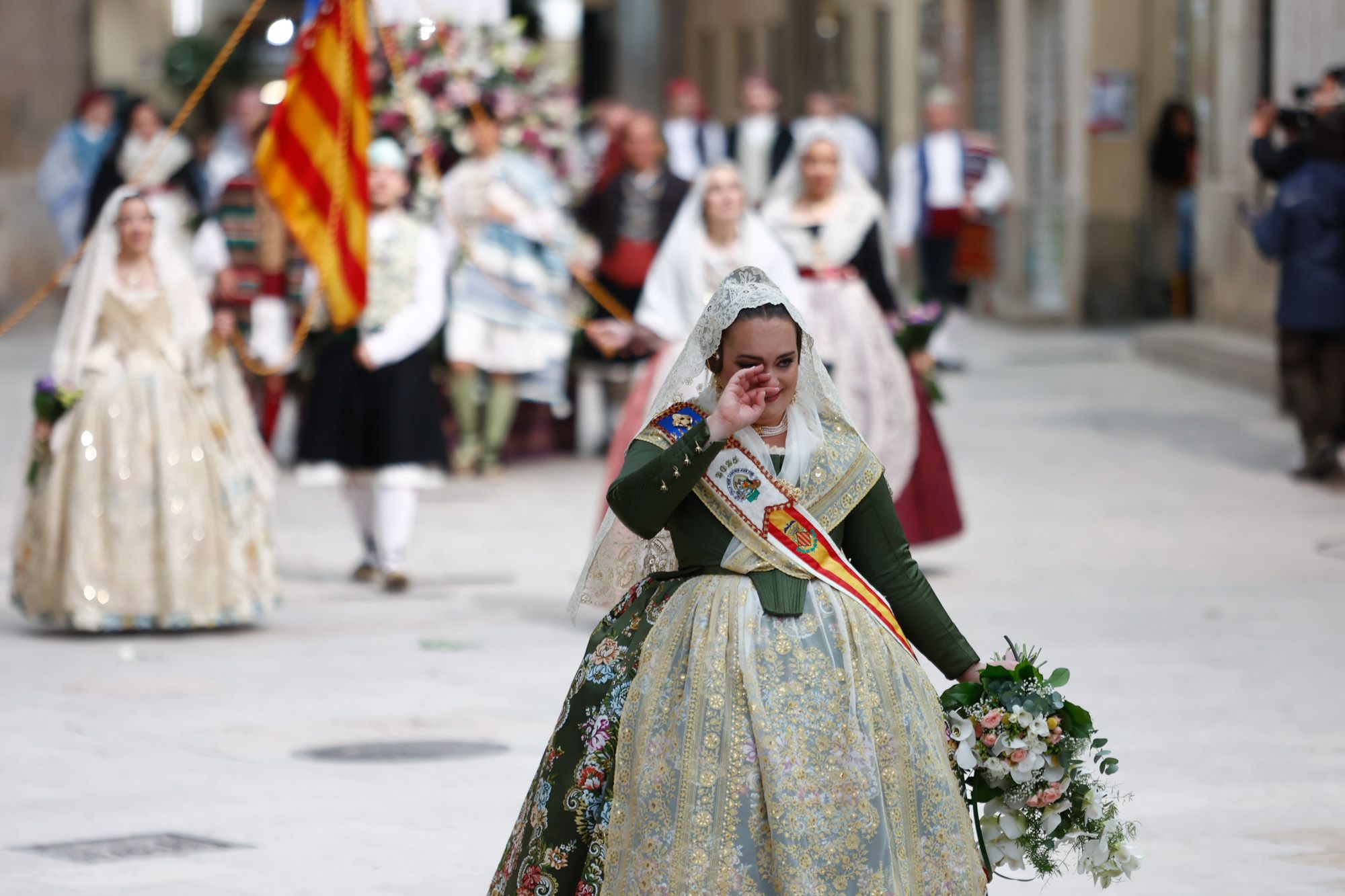 Falleras Mayores en la Ofrenda 2025. Día 17 (1/4)