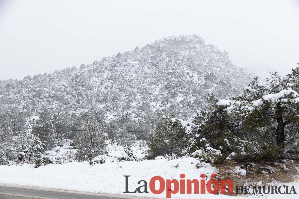 Continúa la nevada en las zonas altas de la comarca del Noroeste