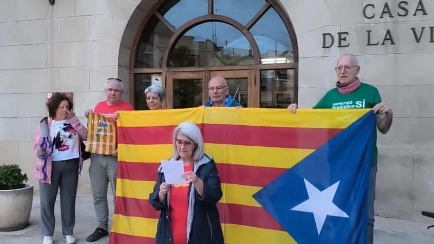 Seis independentistas catalanes reivindican la "nación catalana" en Tamarite de Litera