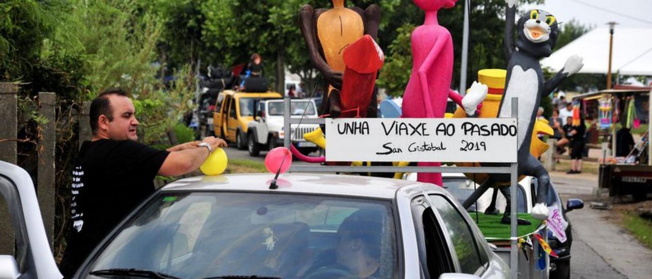 Un momento de la procesión de San Cristóbal en 2019.  | // I.ABELLA