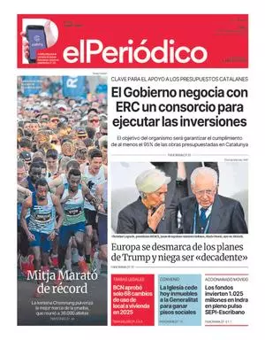La portada de EL PERIÓDICO del 16 de febrero de 2026