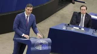 Sánchez defiende la amnistía en el Parlamento Europeo y lanza un guiño a Puigdemont