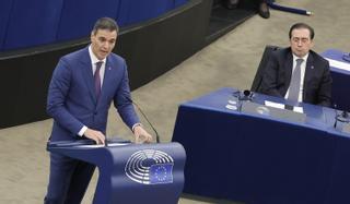 Sánchez defiende la amnistía en el Parlamento Europeo