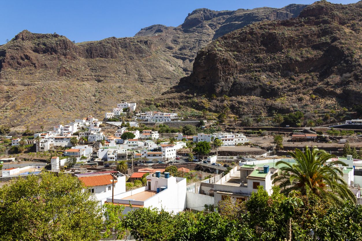 Casas blancas típicas de Agaete