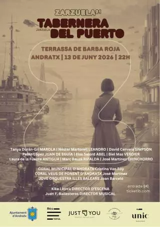 La compañía Zarzuela21 estrenará 'La tabernera del puerto' en Andratx